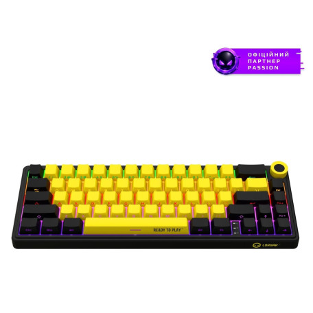 Клавіатура Lorgar KBP70MW Pro Wireless 65% Compact Black Yellow EN/UA (LRG-KBP70MW-YL-US)