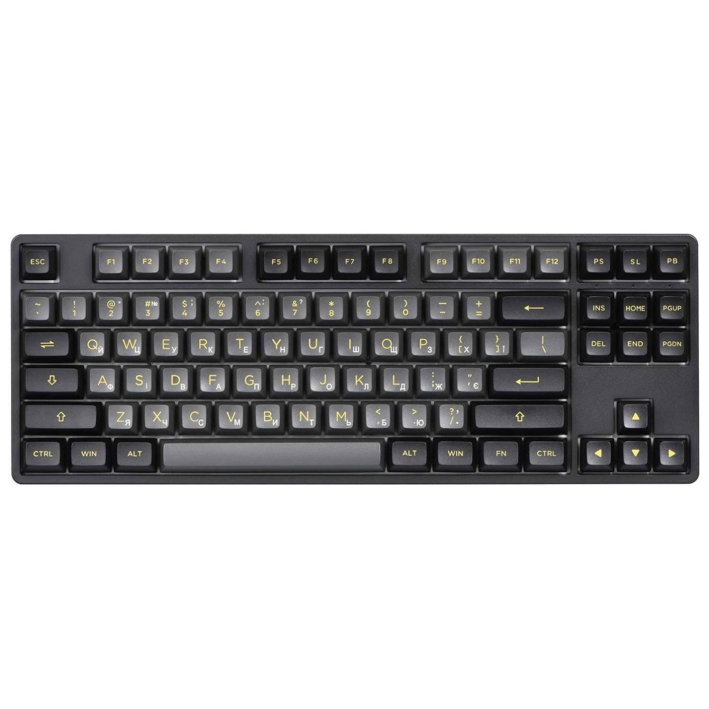 Клавіатура Akko 5087B Plus RGB CS Silver Switches Black/Gold (6925758620291) Б/в