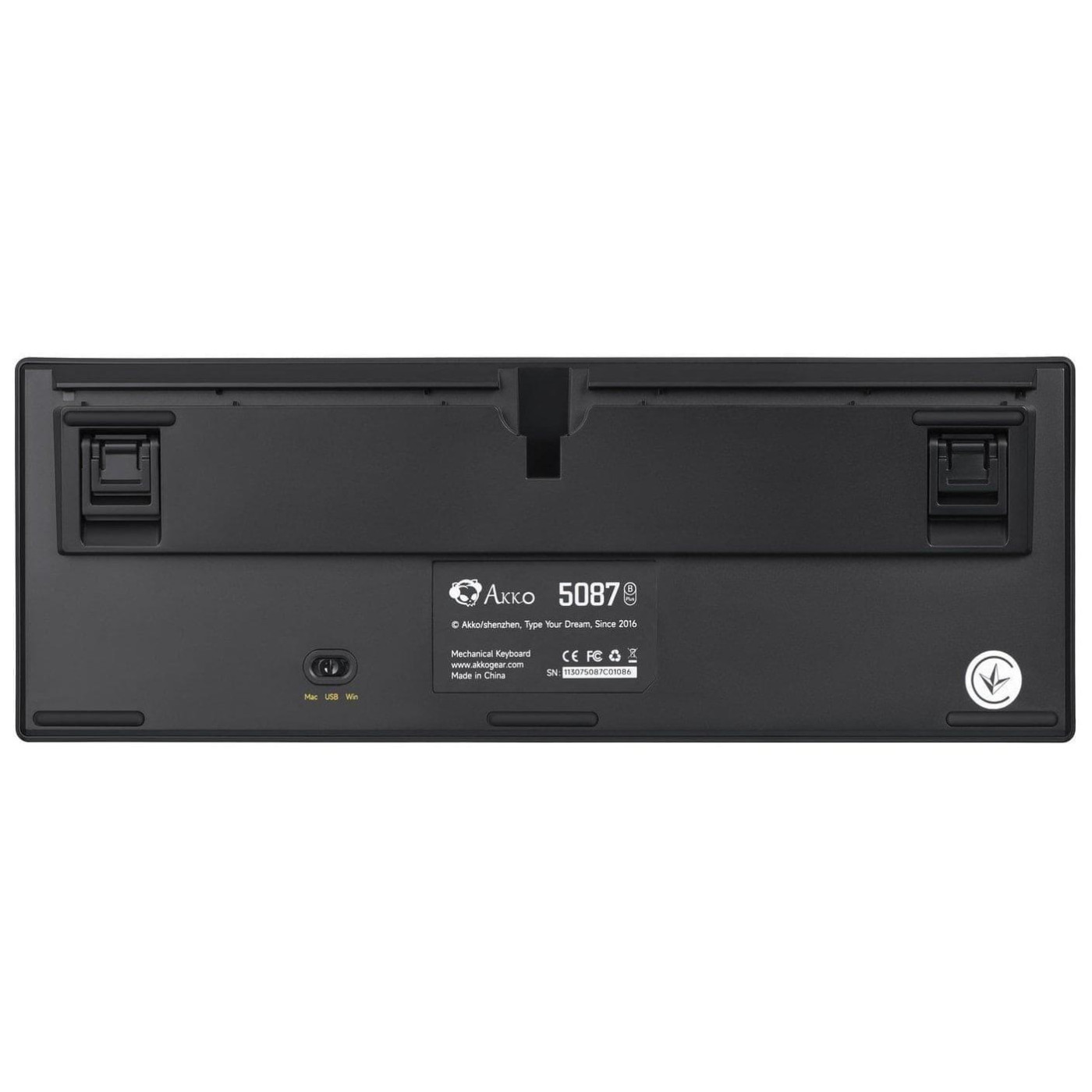 Клавіатура Akko 5087B Plus RGB CS Silver Switches Black/Gold (6925758620291) Б/в