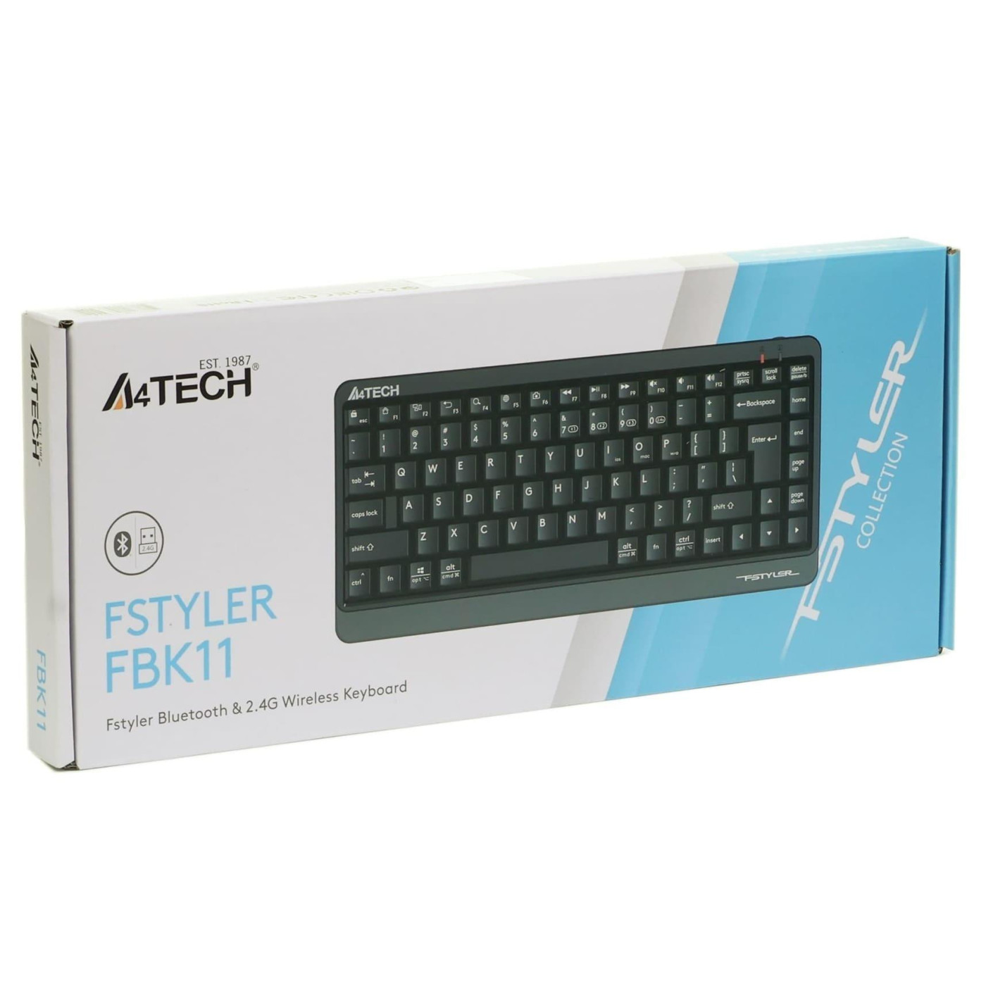 Клавіатура A4Tech Fstyler FBK11 Wireless Grey (FBK11 (Grey))
