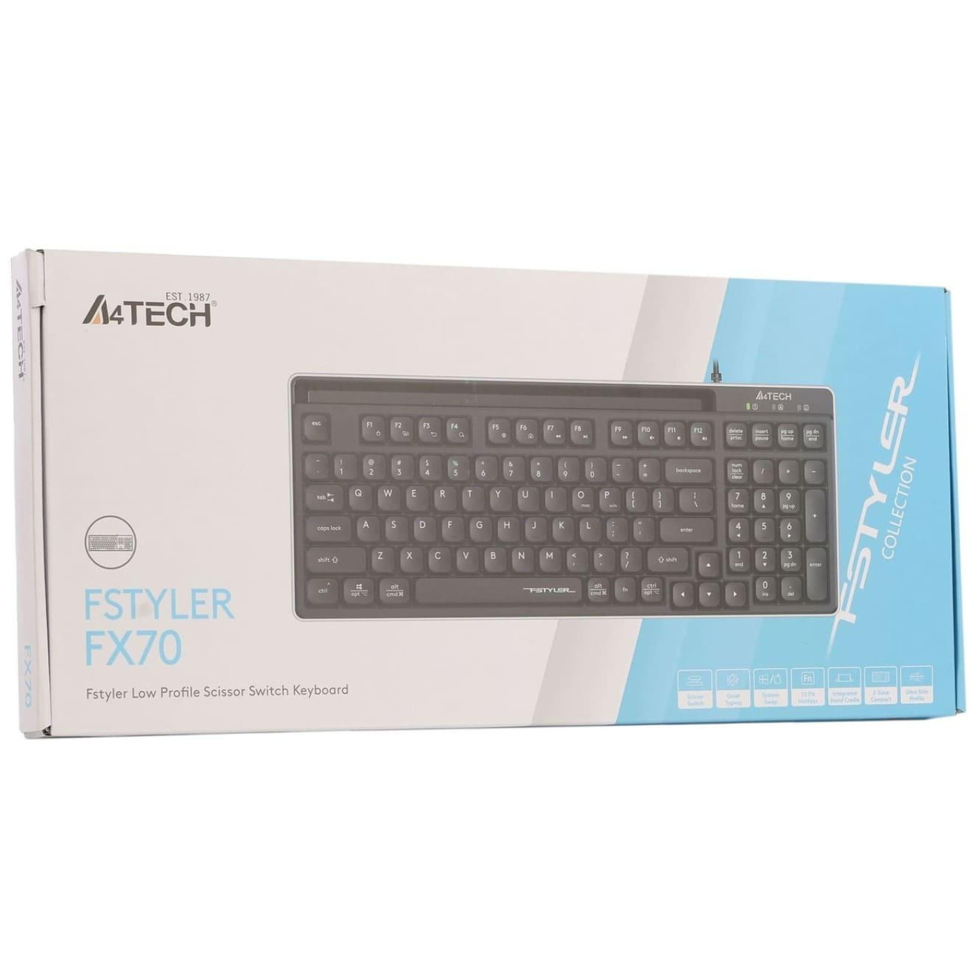 Клавіатура A4Tech Fstyler FX70 USB Black (FX70 (Black))