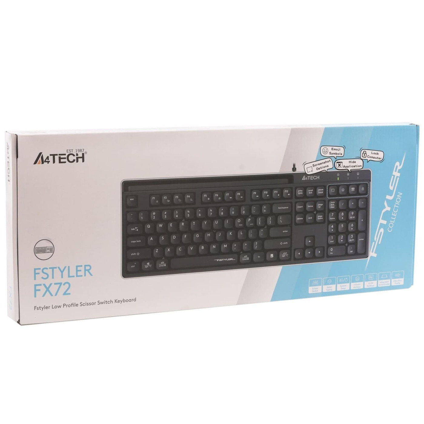 Клавіатура A4Tech Fstyler FX72 USB Black (FX72 (Black))