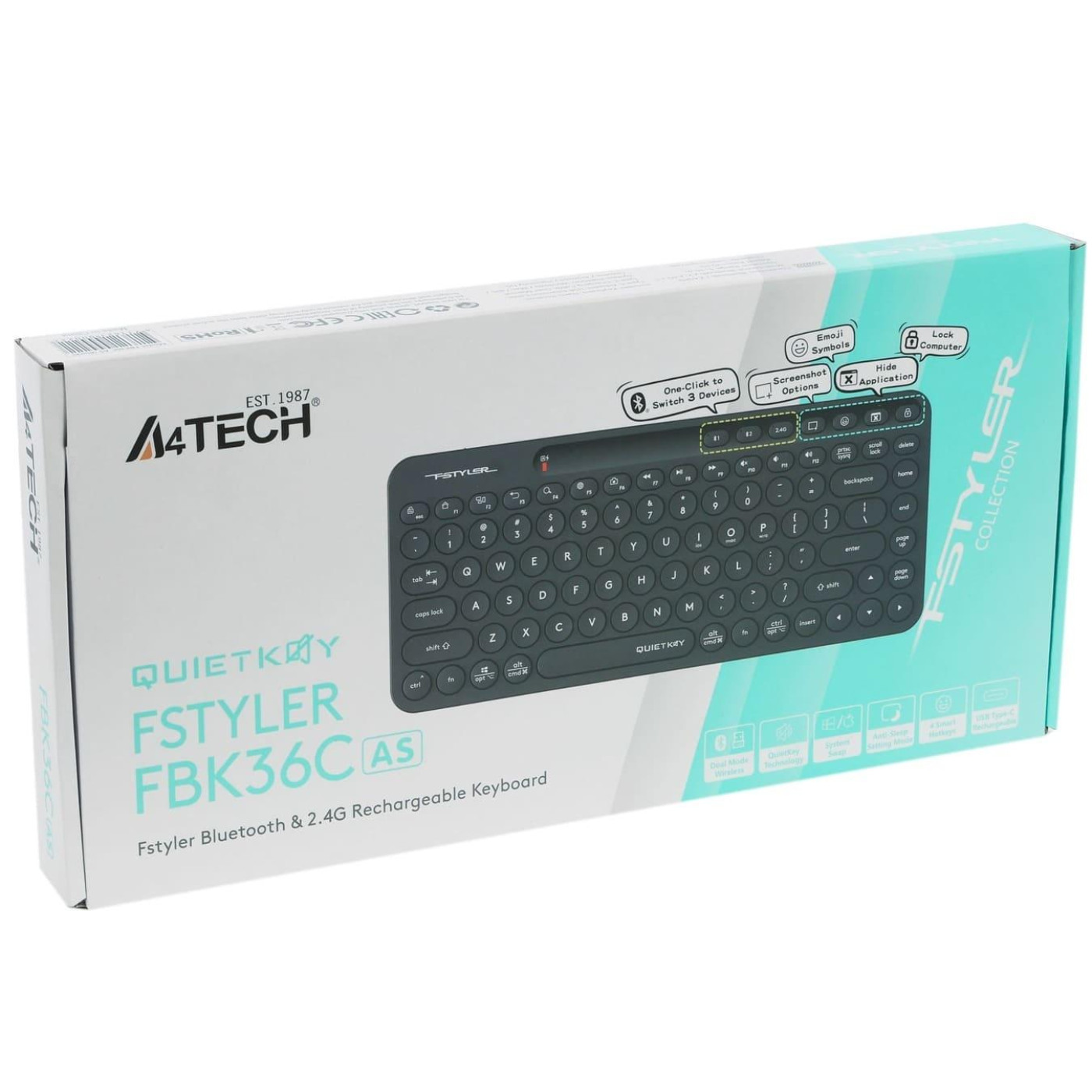Клавіатура A4Tech Fstyler FBK36С AS Black (FBK36C AS (Black))