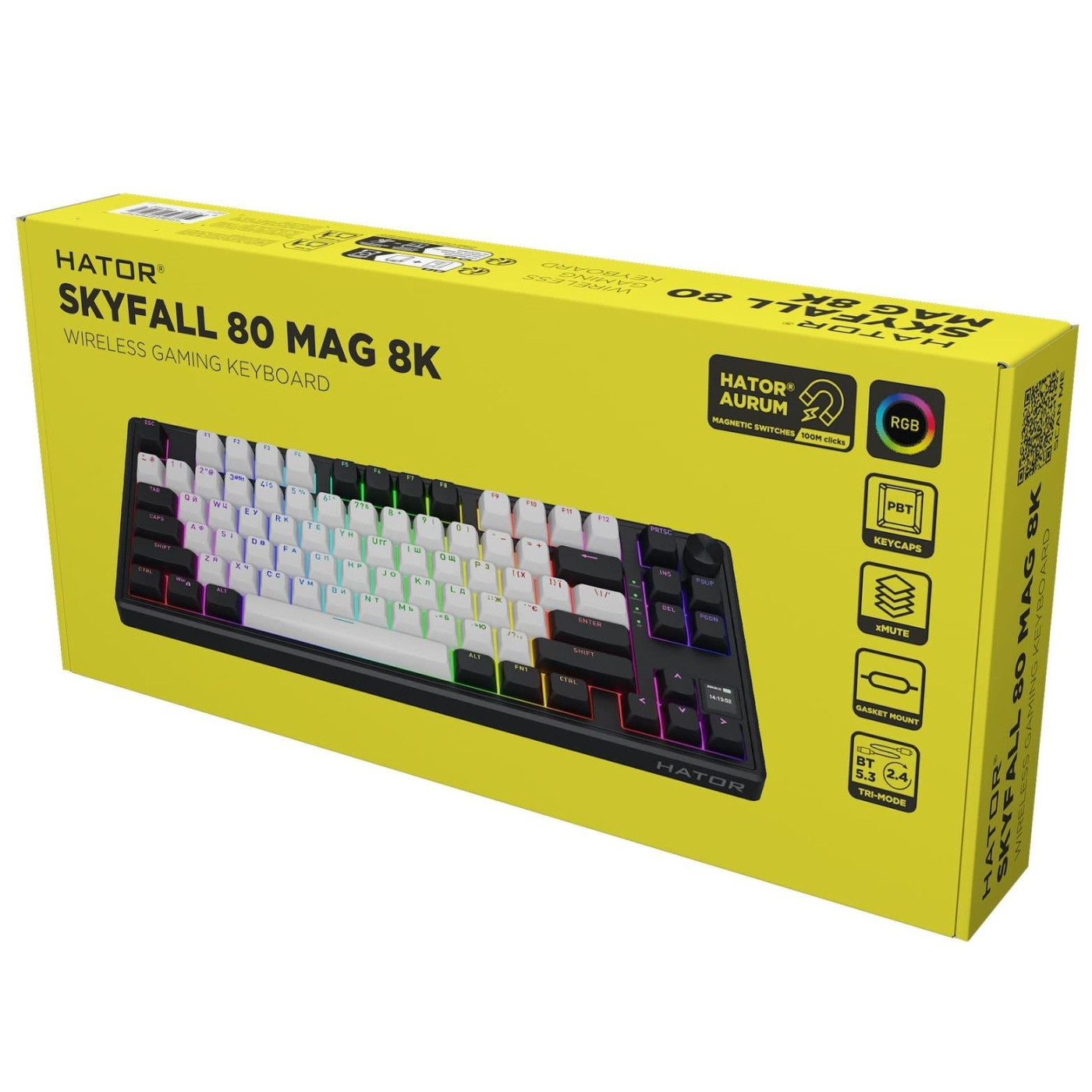 Клавиатура HATOR Skyfall 80 MAG ULTIMA 8K Wireless White Black (HTK3880UA)