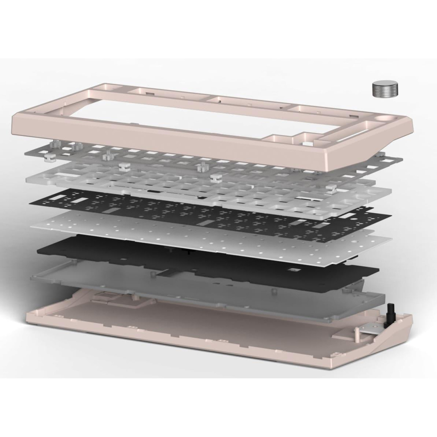 Клавіатура FL ESPORTS DIY-barebone MK750 White Three-Mode (MK750-4247)