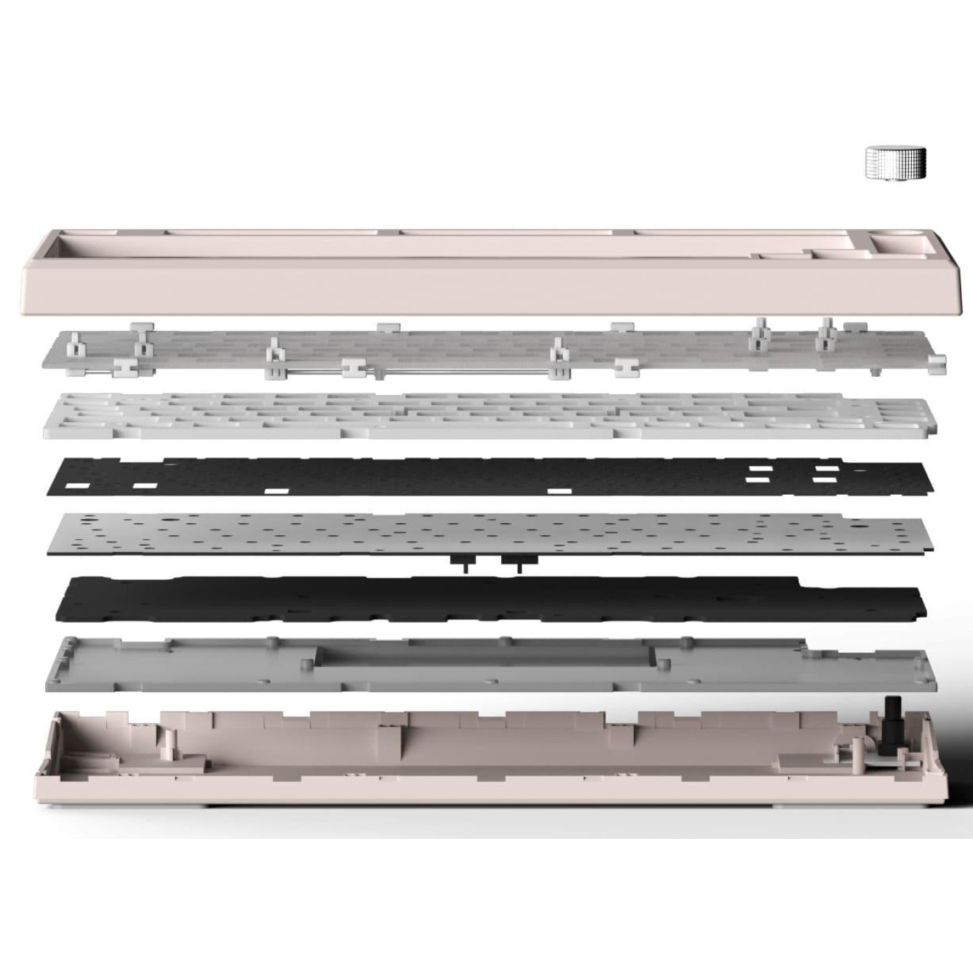 Клавіатура FL ESPORTS DIY-barebone MK750 White Three-Mode (MK750-4247)