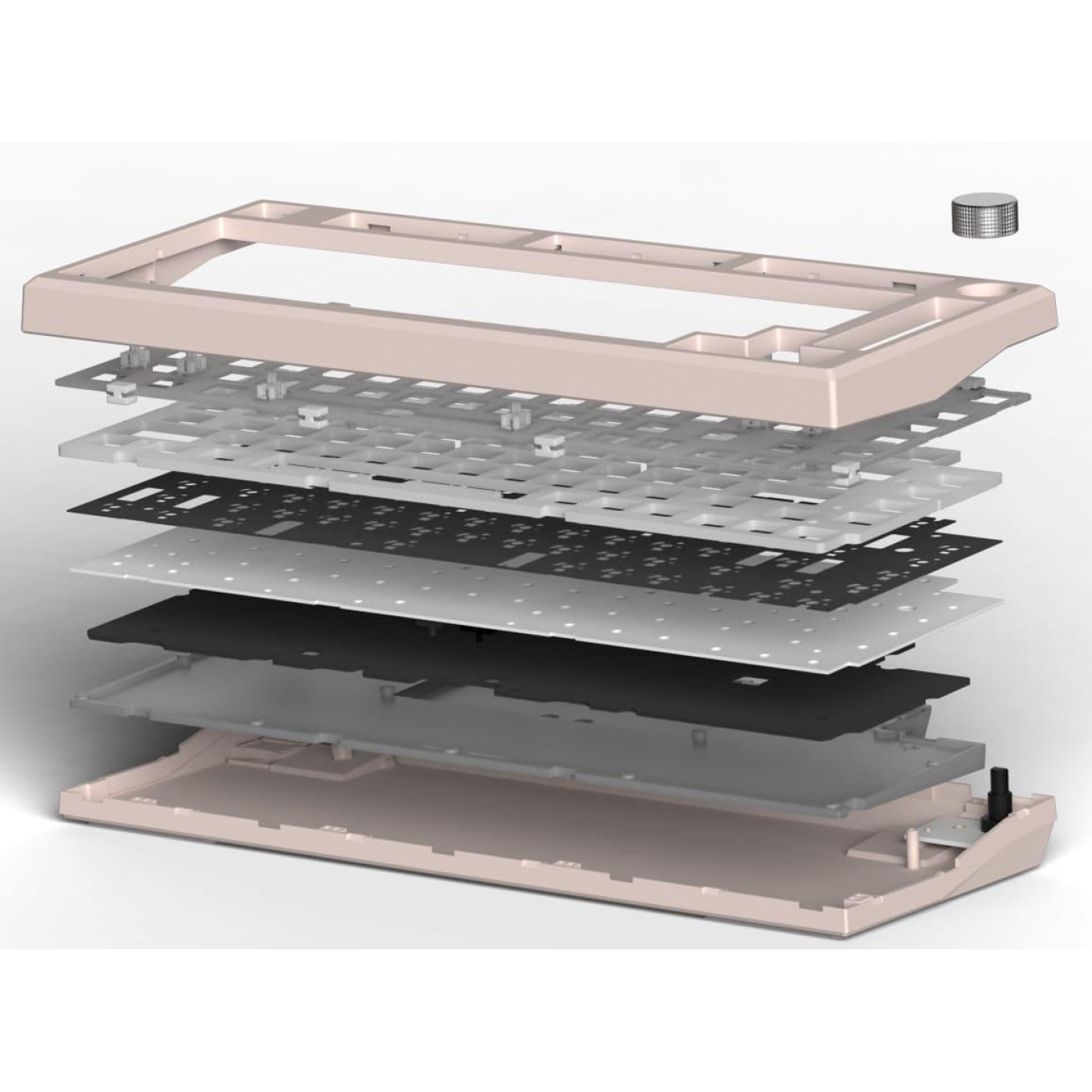 Клавіатура FL ESPORTS DIY-barebone MK750 White Transparent Three-Mode (MK750-5880)