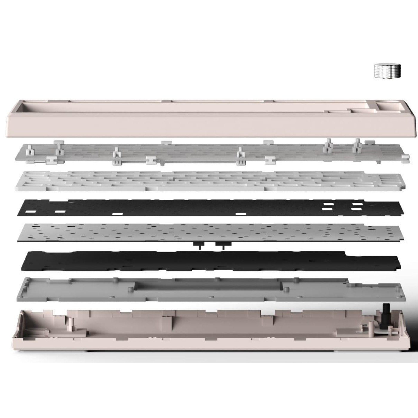 Клавіатура FL ESPORTS DIY-barebone MK750 White Transparent Three-Mode (MK750-5880)