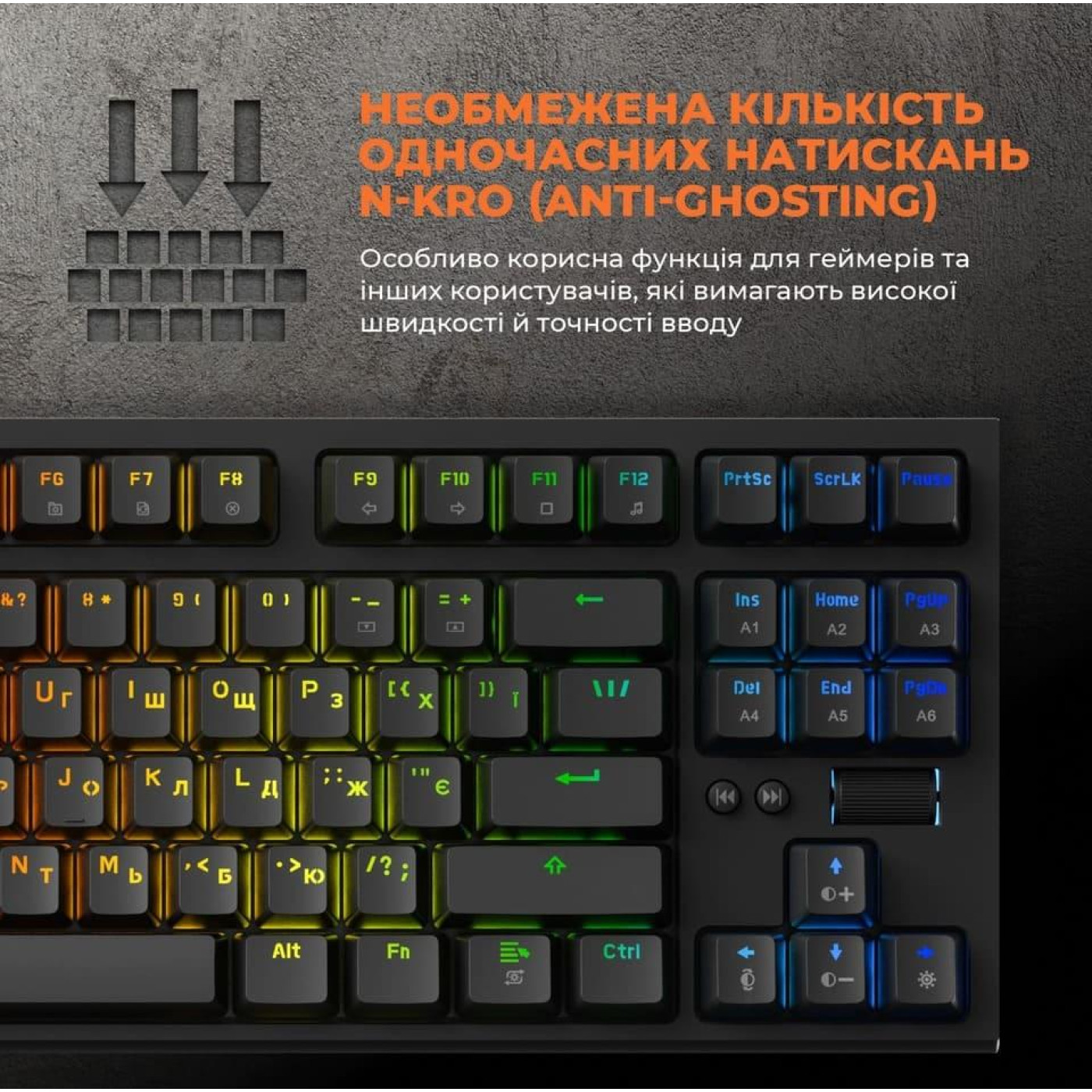 Клавиатура GamePro MK180B Outemu Red Hot-Swap RGB USB Black (MK180B)