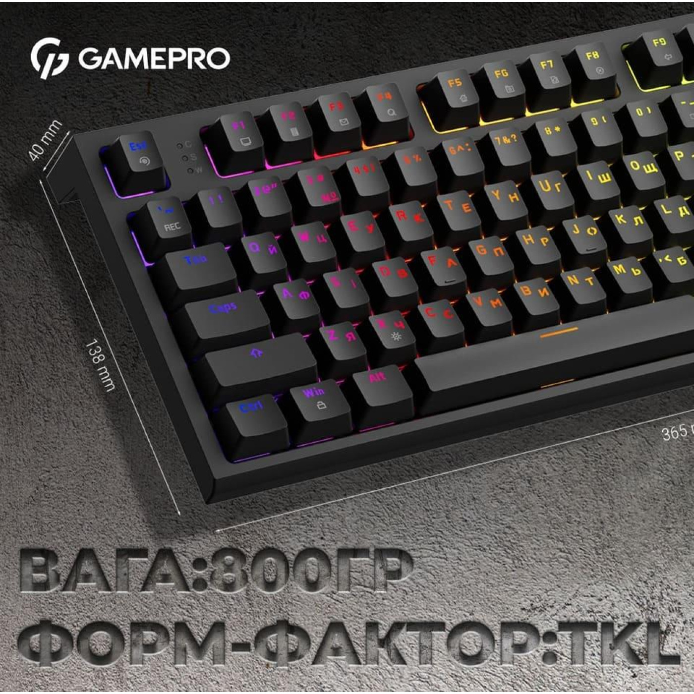 Клавиатура GamePro MK180B Outemu Red Hot-Swap RGB USB Black (MK180B)