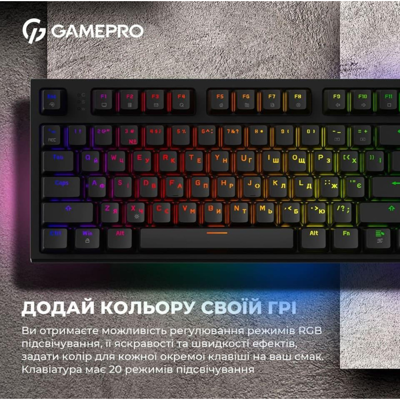 Клавиатура GamePro MK180B Outemu Red Hot-Swap RGB USB Black (MK180B)