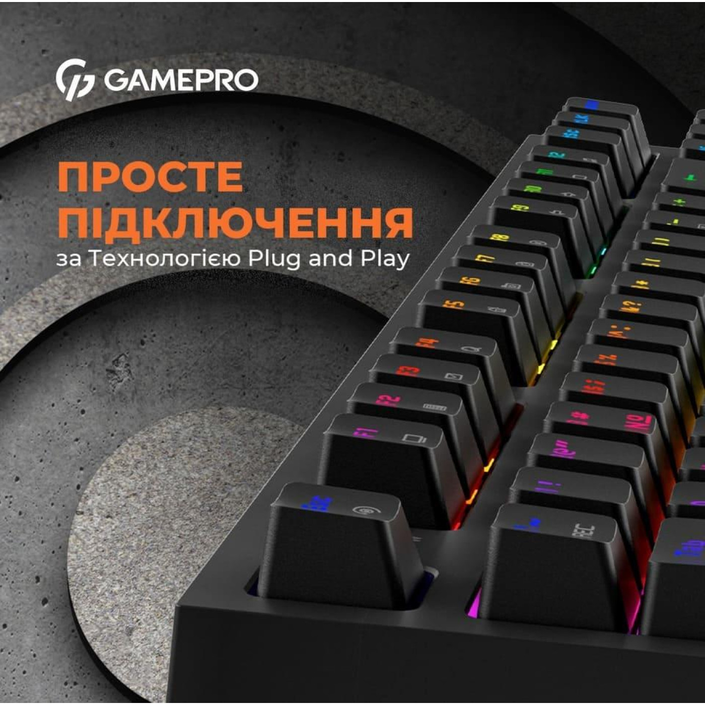 Клавиатура GamePro MK180B Outemu Red Hot-Swap RGB USB Black (MK180B)