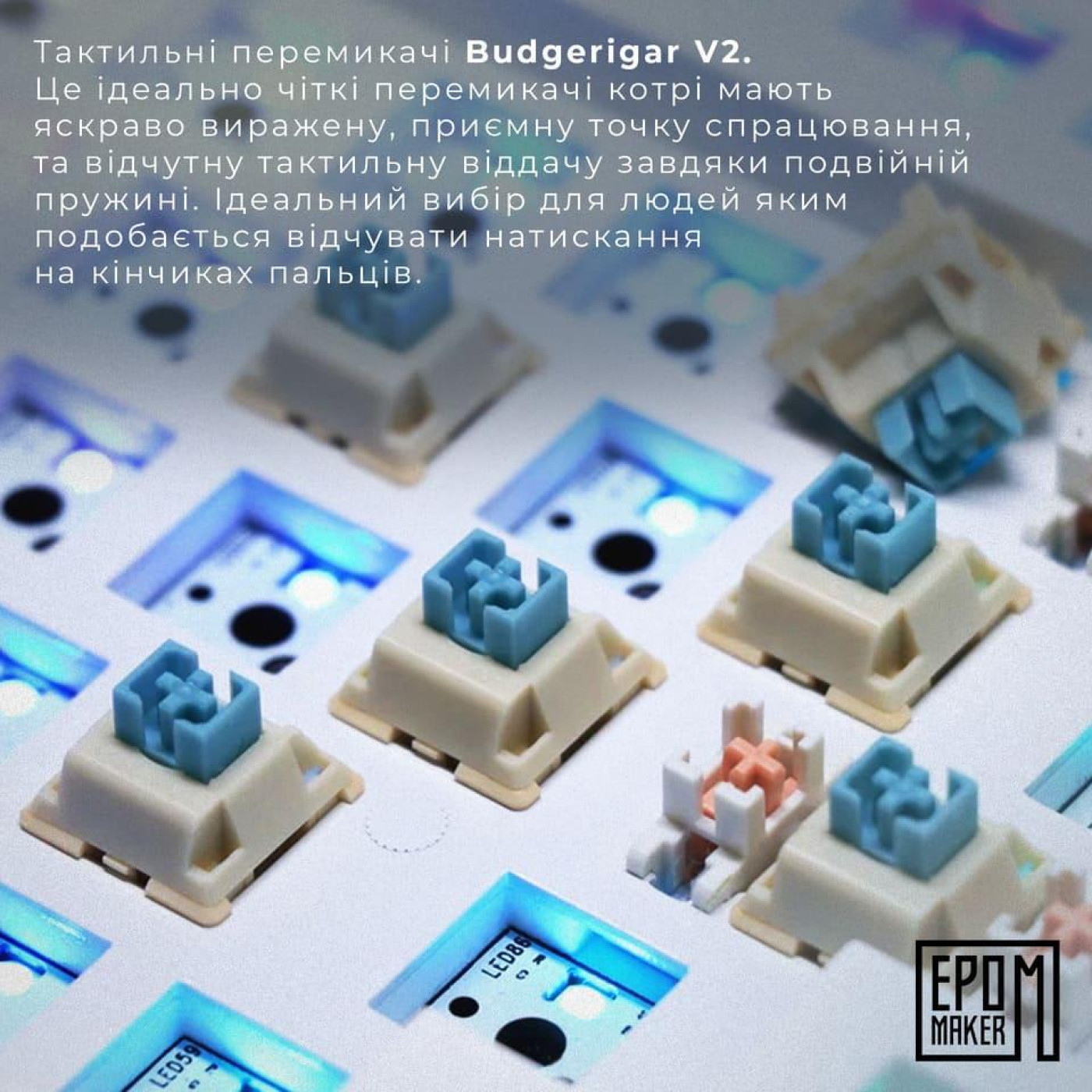Клавиатура Epomaker EK68 Budgerigar V2 Black (EK68-B-BV2)