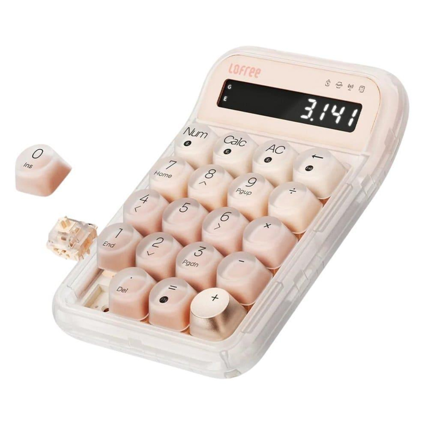 Клавиатура Lofree EH121 Foundation Tri-Mode Wireless Numpad (LO-6922694806178) Rose (G-000003578)