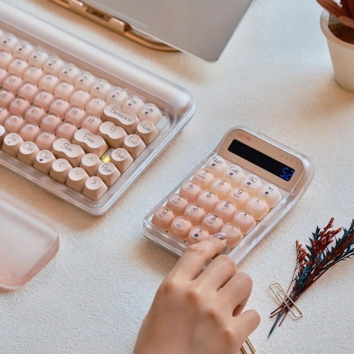 Клавиатура Lofree EH121 Foundation Tri-Mode Wireless Numpad (LO-6922694806178) Rose (G-000003578)