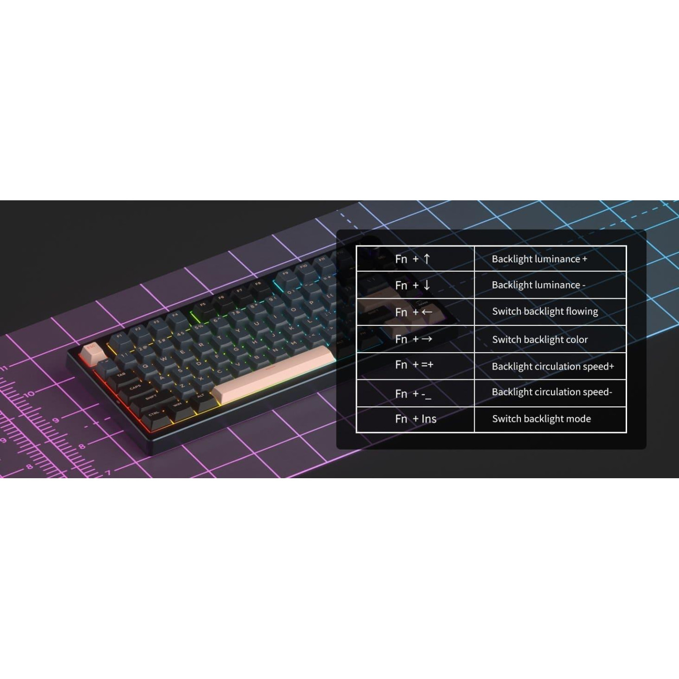 Клавиатура MageGee Light 75 RGB Pink Bear Switch Wireless (6971969728820-UA) Royal Blue (G-000003942)