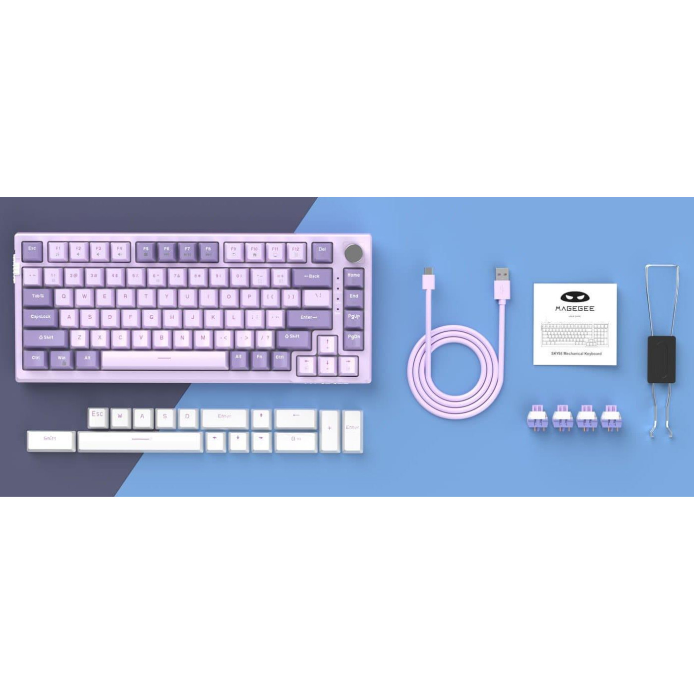 Клавиатура MageGee SKY 81 RGB Violet Switch (6971969727939) Violet (G-000003955)