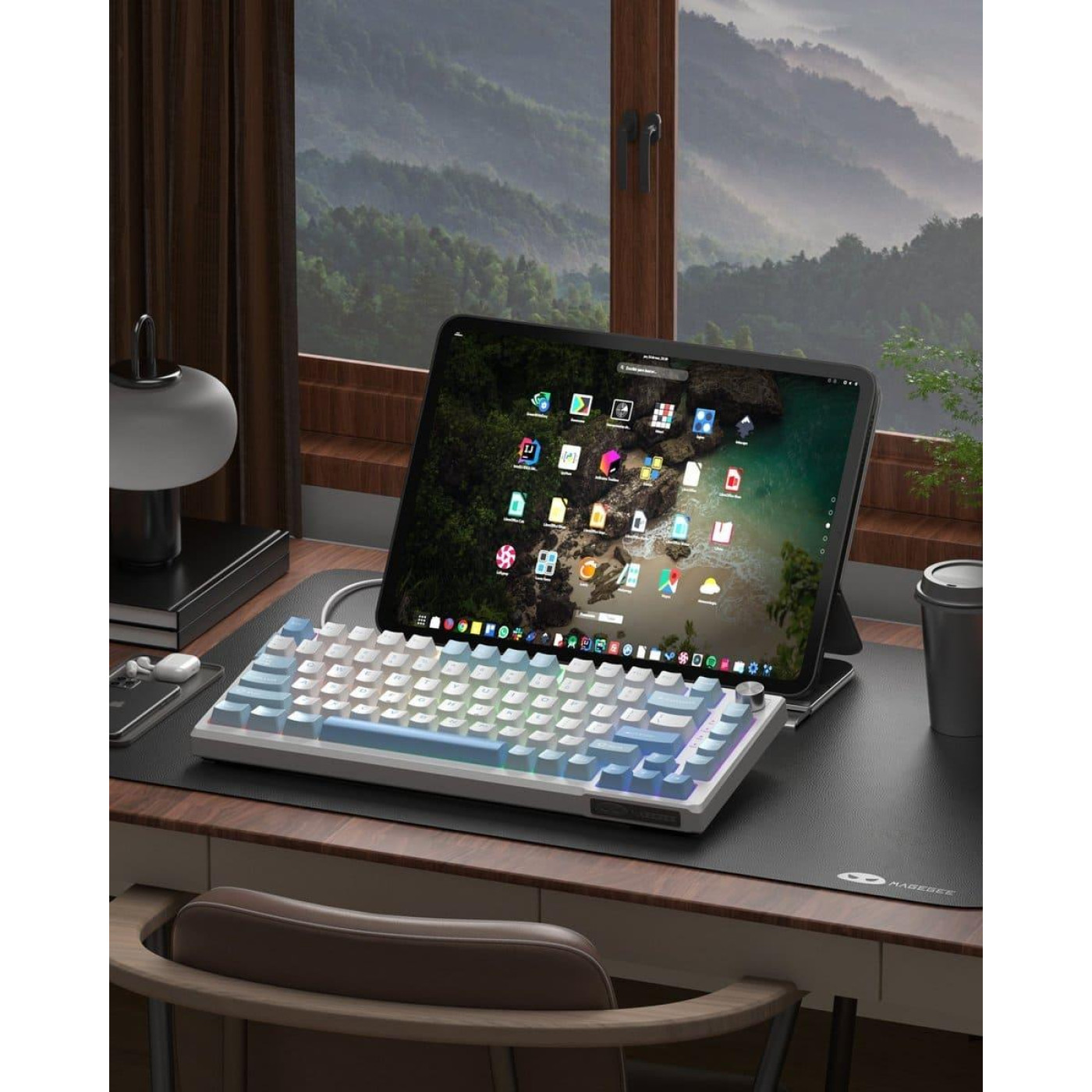 Клавиатура MageGee SKY 81 RGB Pink Bear Switch (6971969728844-UA) Ice Sea Blue (G-000003954)