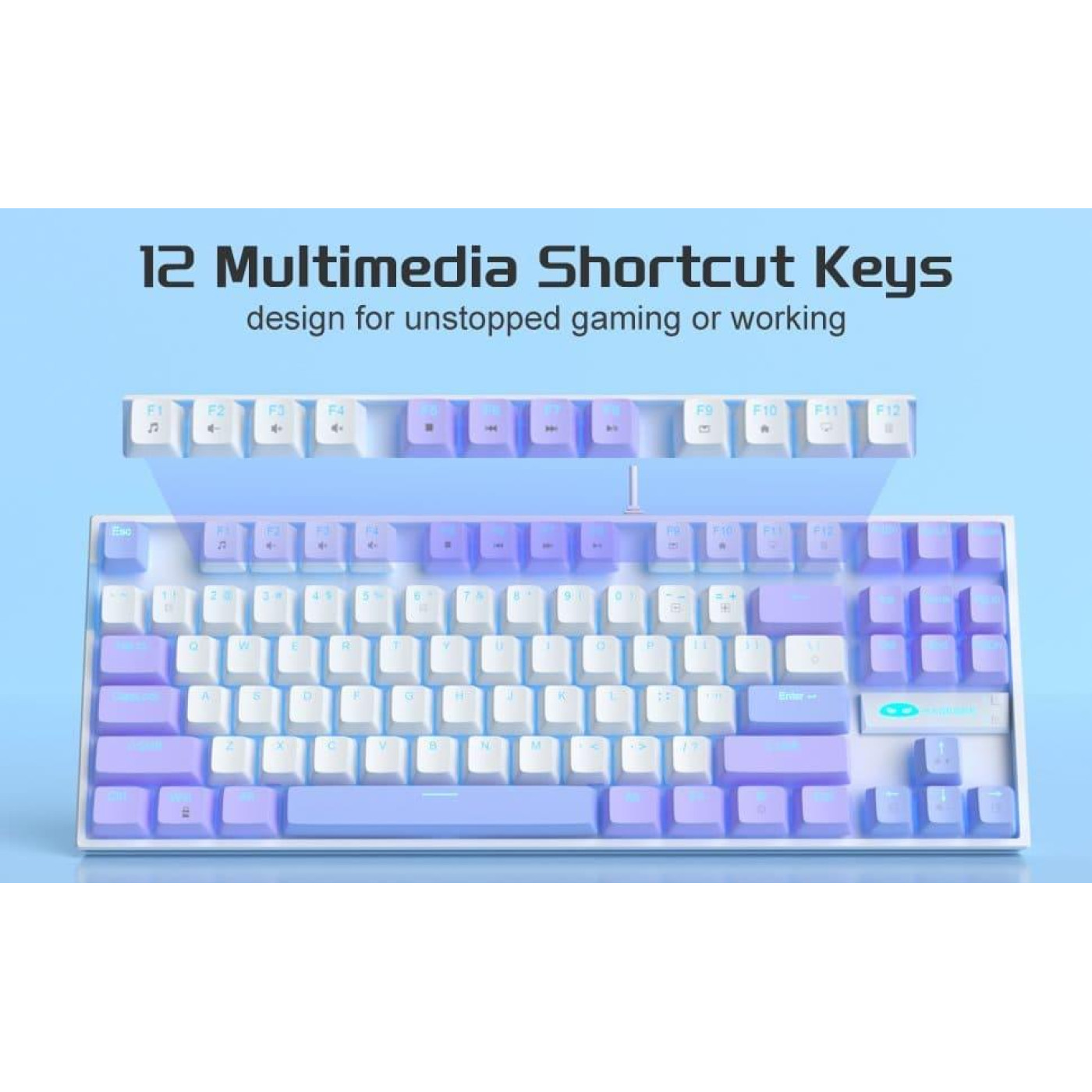 Клавиатура MageGee MK-STAR Red Switch (6971969728752-UA) Lilac (G-000003952)