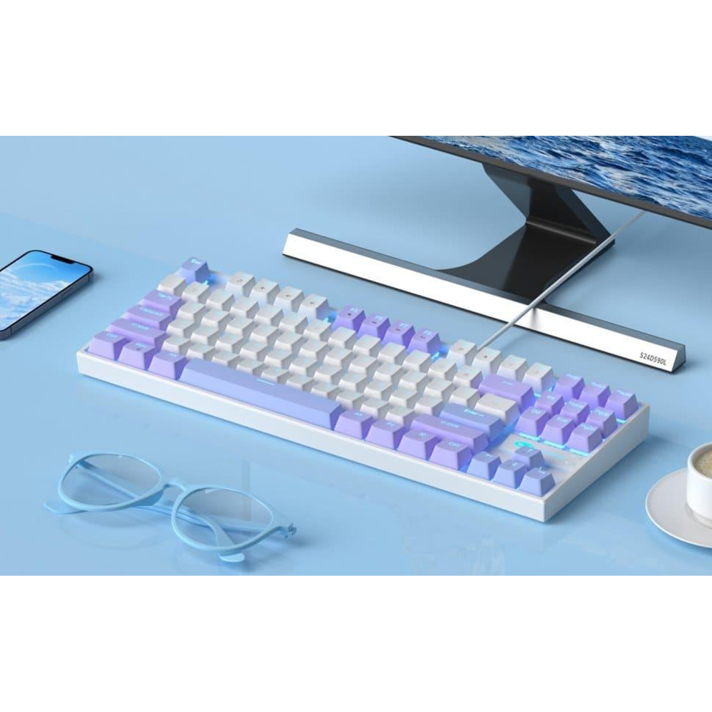 Клавиатура MageGee MK-STAR Red Switch (6971969728752-UA) Lilac (G-000003952)