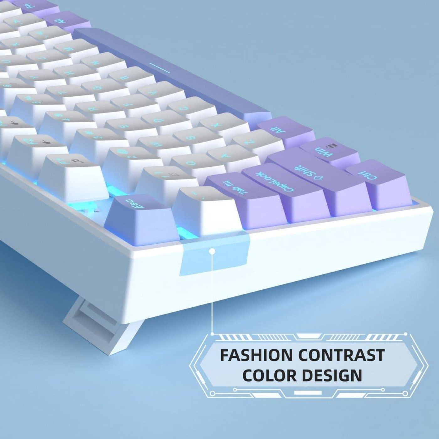 Клавиатура MageGee MK-STAR Red Switch (6971969728752-UA) Lilac (G-000003952)