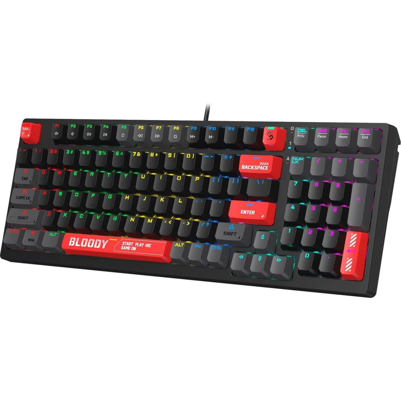 Клавіатура Bloody A4Tech S98 USB RGB Black Red) (S98 Red))