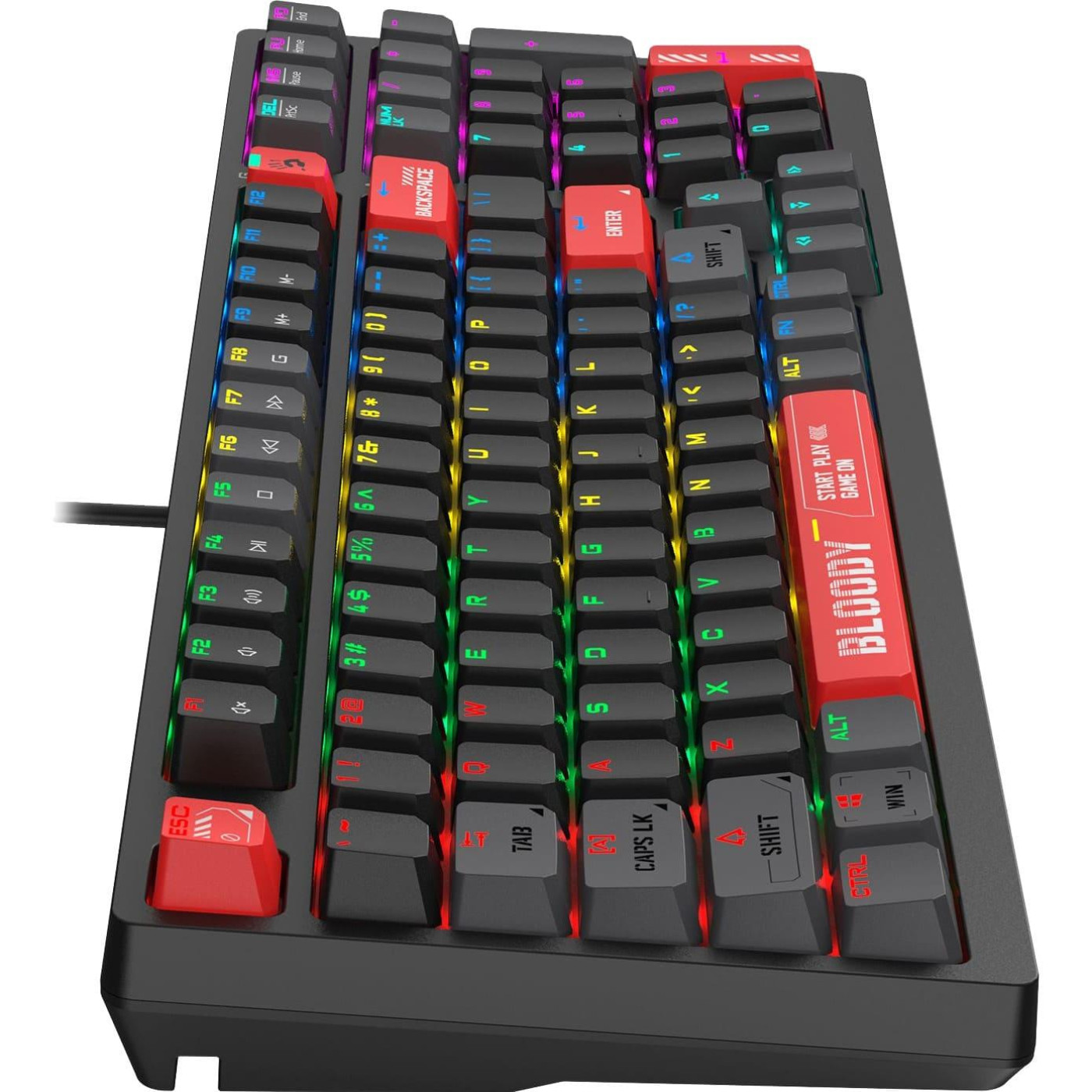 Клавіатура Bloody A4Tech S98 USB RGB Black Red) (S98 Red))