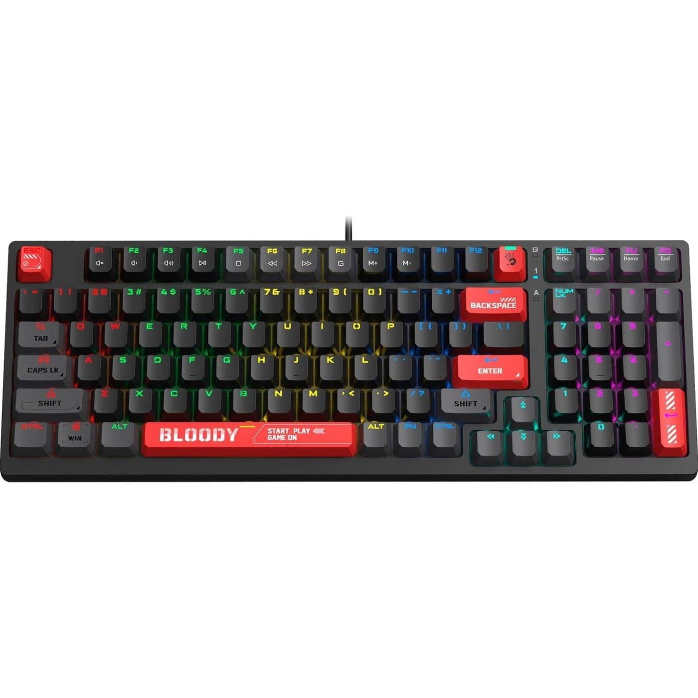 Клавіатура Bloody A4Tech S98 USB RGB Black Red) (S98 Red))