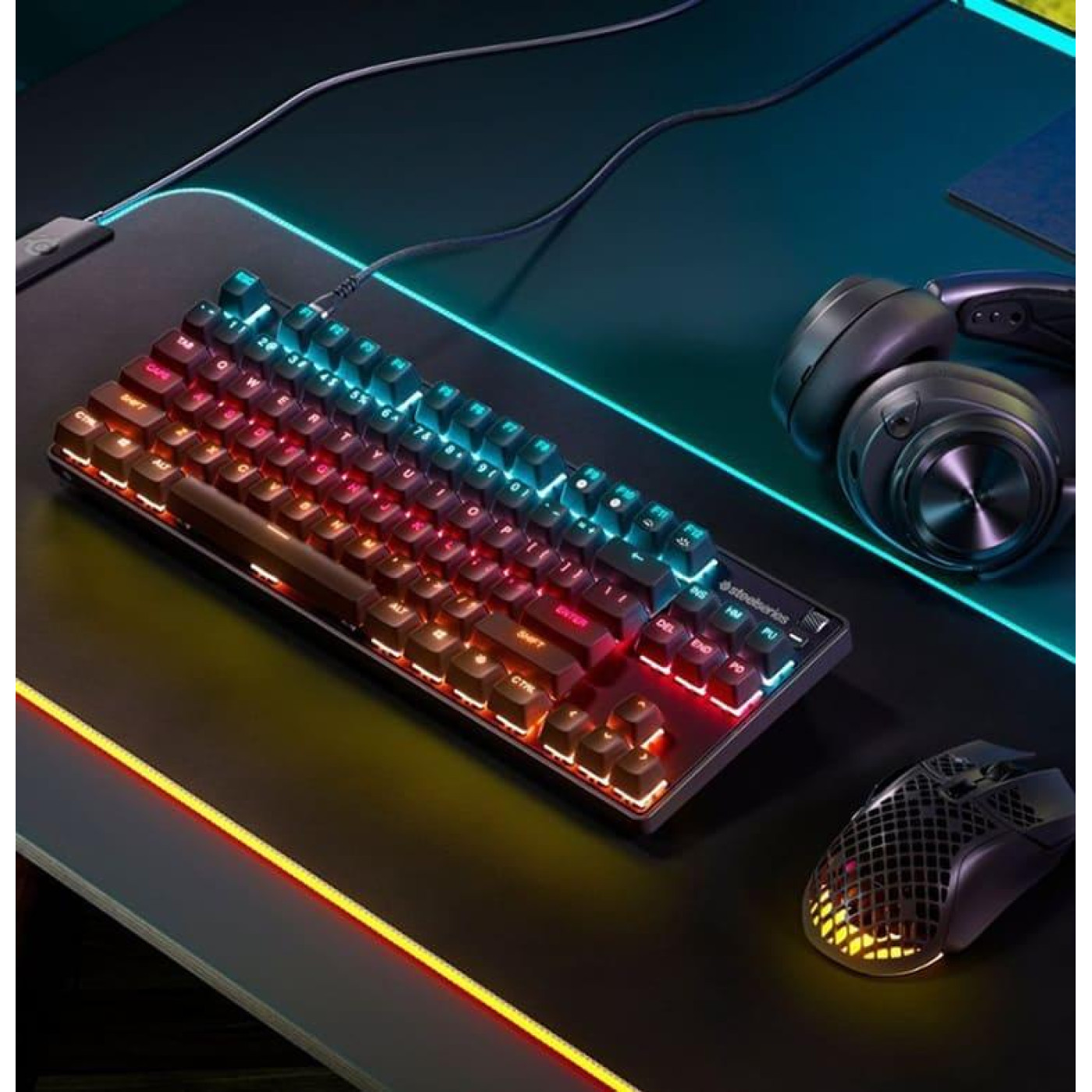 Клавіатура SteelSeries Apex 9 TKL RGB Linear OptiPoint Optical USB Black (64847)