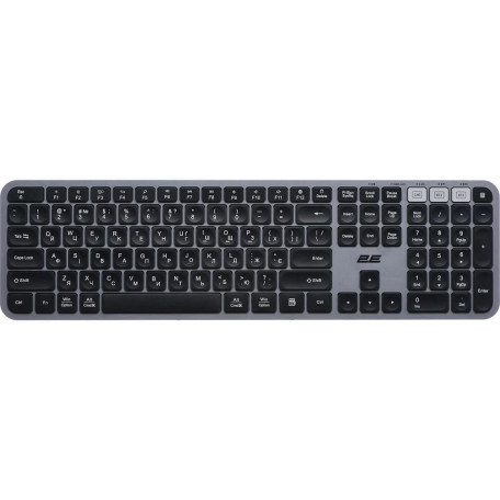 Клавиатура 2E KS240 Wireless Ukr (2E-KS240WG) Gray (2E-KS240WG_UA)