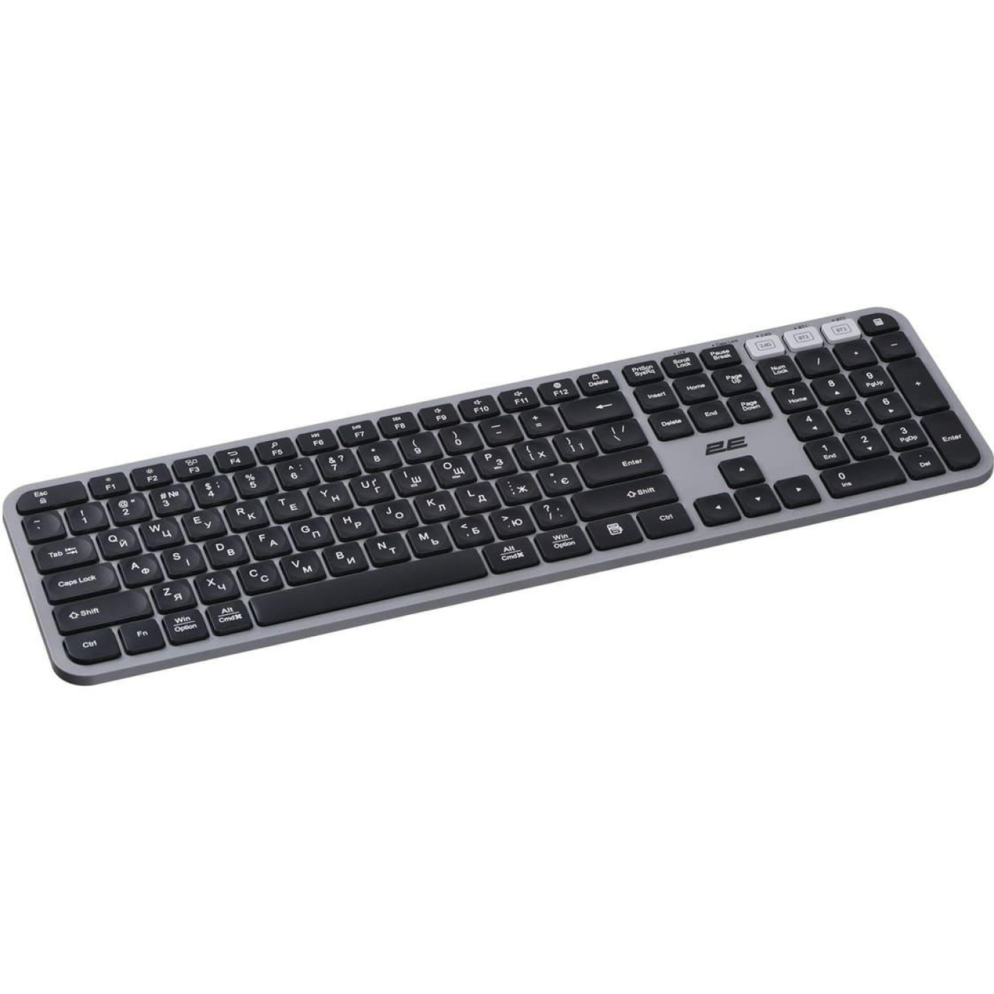 Клавиатура 2E KS240 Wireless Ukr (2E-KS240WG) Gray (2E-KS240WG_UA)