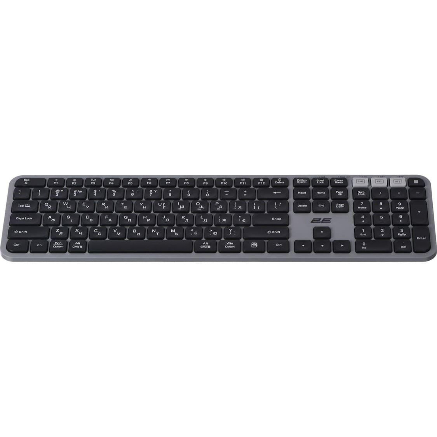 Клавиатура 2E KS240 Wireless Ukr (2E-KS240WG) Gray (2E-KS240WG_UA)