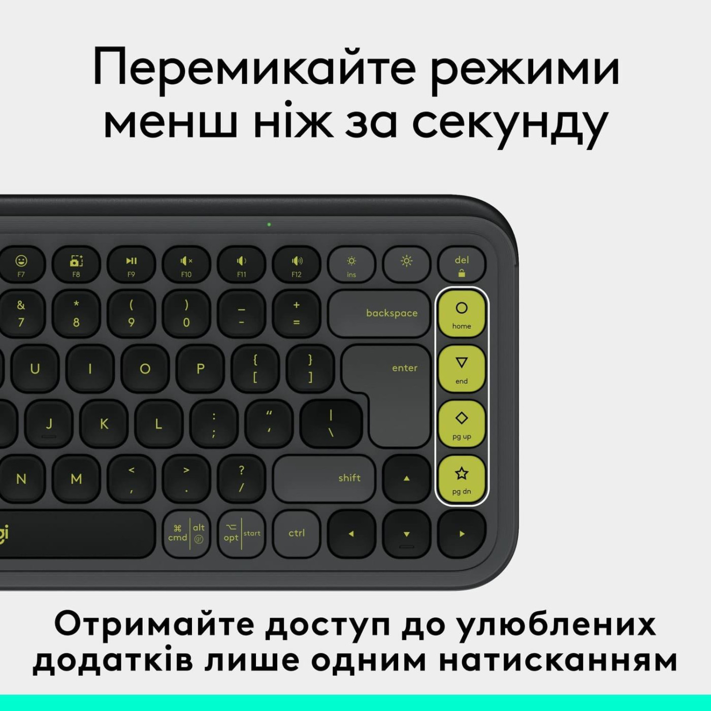 Клавиатура Logitech Pop Icon Keys Graphite (920-013157)