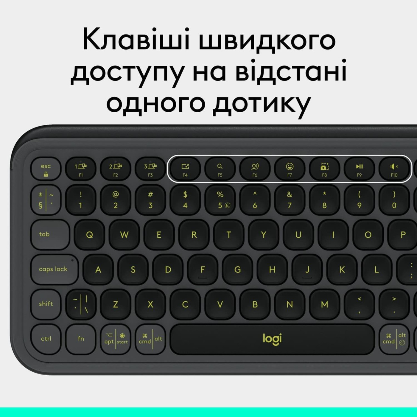 Клавиатура Logitech Pop Icon Keys Graphite (920-013157)