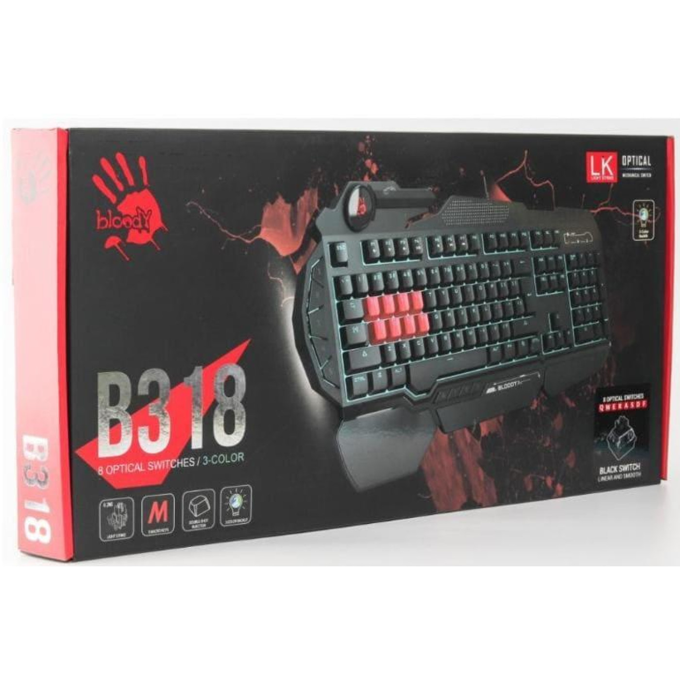 Клавіатура Bloody A4Tech B318 LK USB Black (B318 (Black) LK Black)