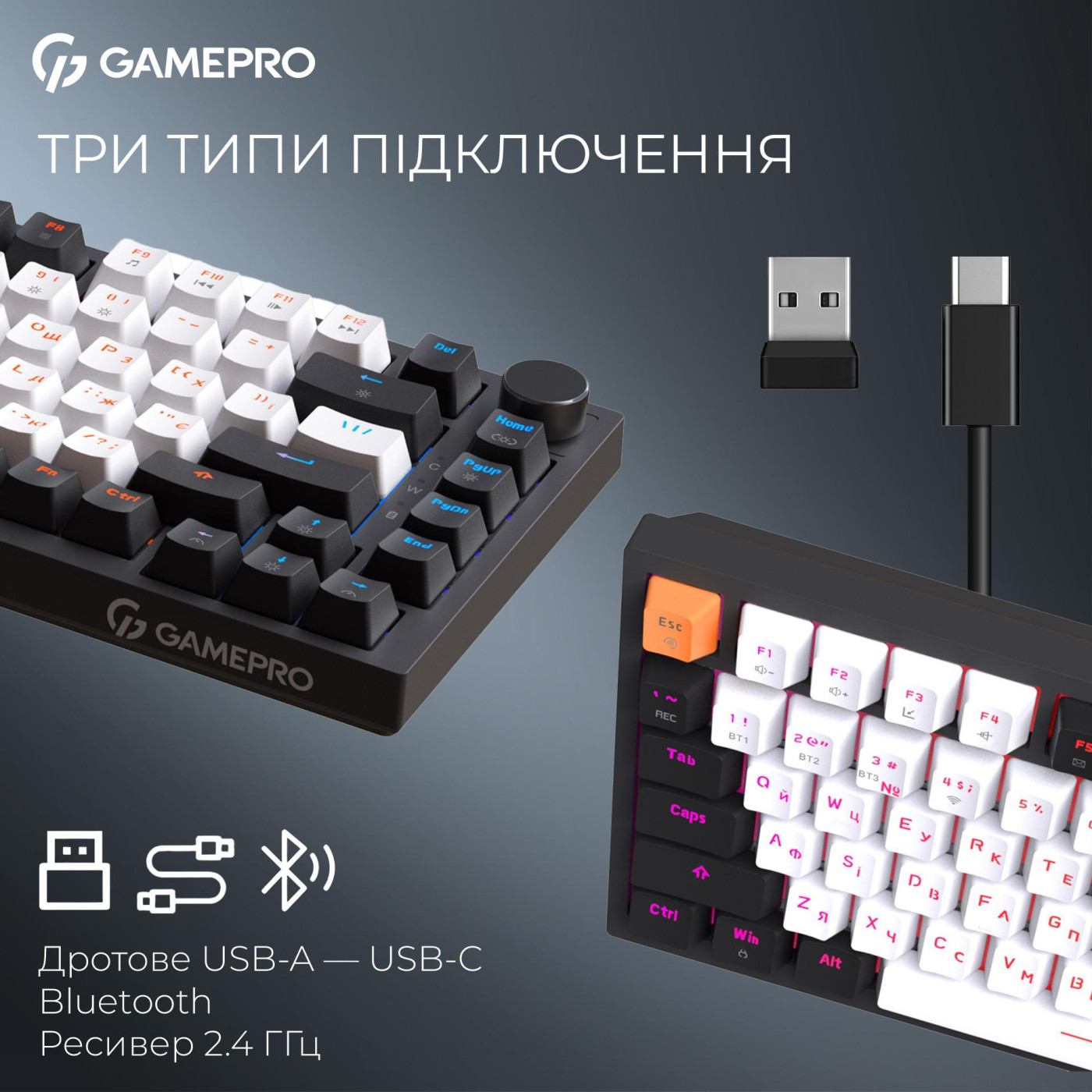 Клавиатура GamePro MK160 QLAB Sakura Switch Black (MK160-B-QS-PRO)