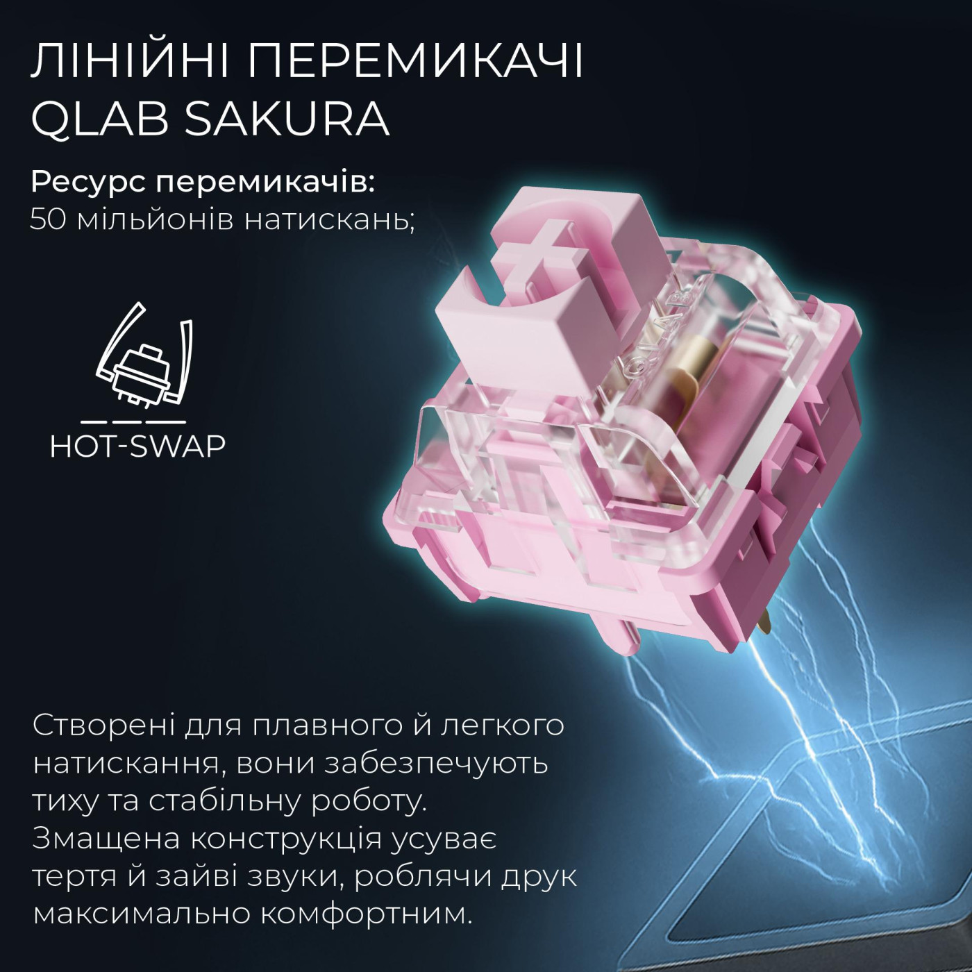 Клавиатура GamePro MK160 QLAB Sakura Switch Black (MK160-B-QS-PRO)