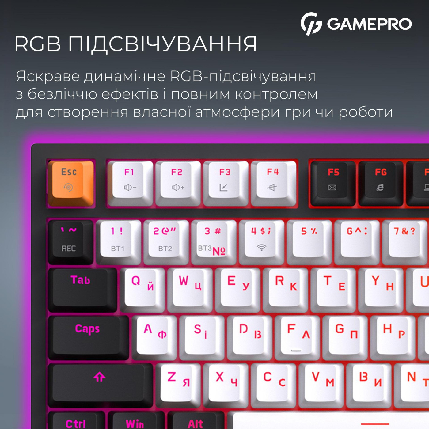 Клавиатура GamePro MK160 QLAB Sakura Switch Black (MK160-B-QS-PRO)