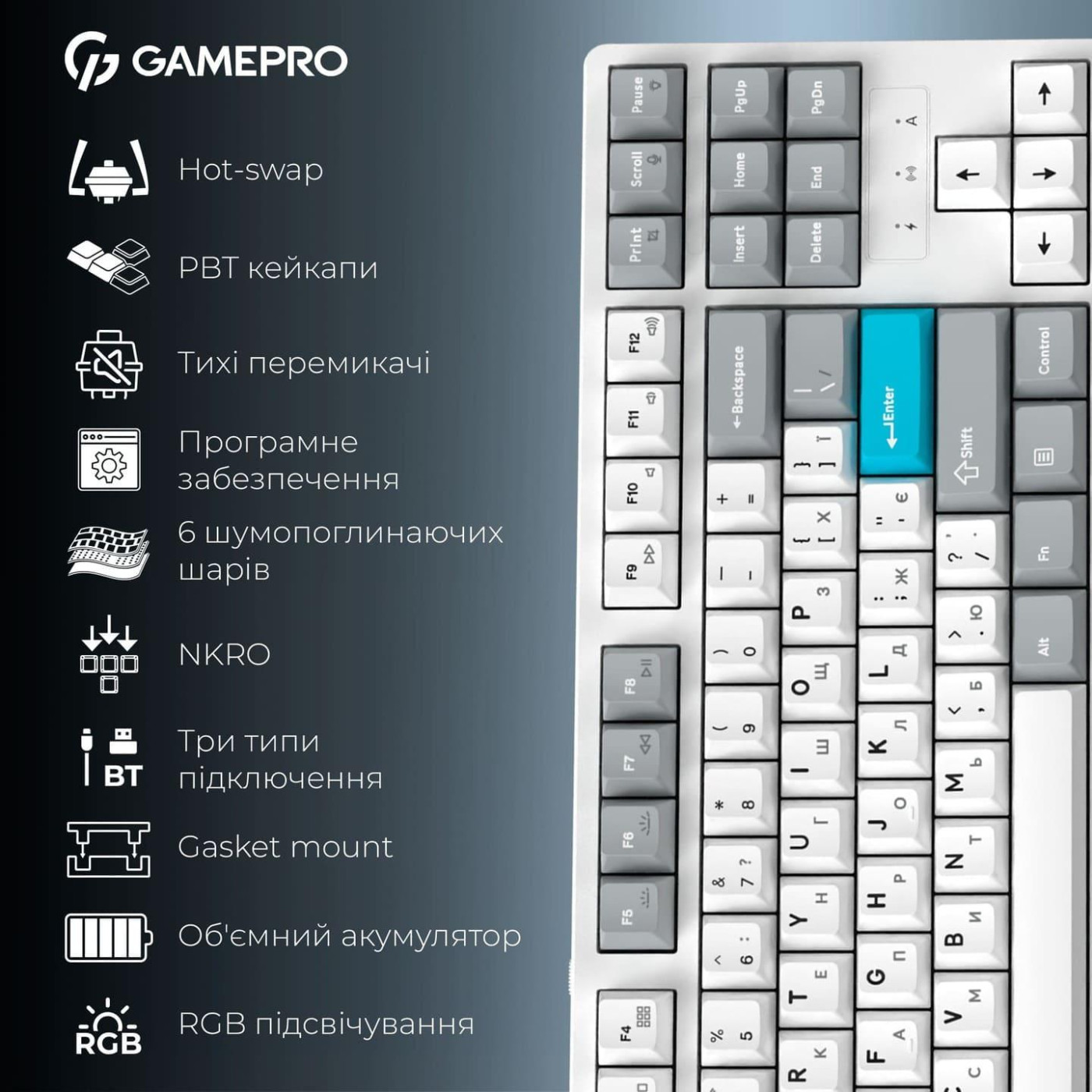 Клавиатура GamePro Asgard Ragnar (MK285WH)