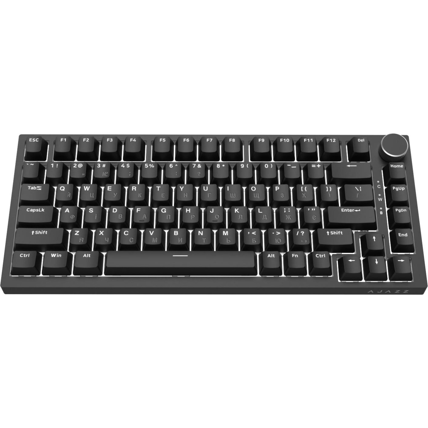 Клавиатура Ajazz AK820 Red Switch Black (AK820-R-B)