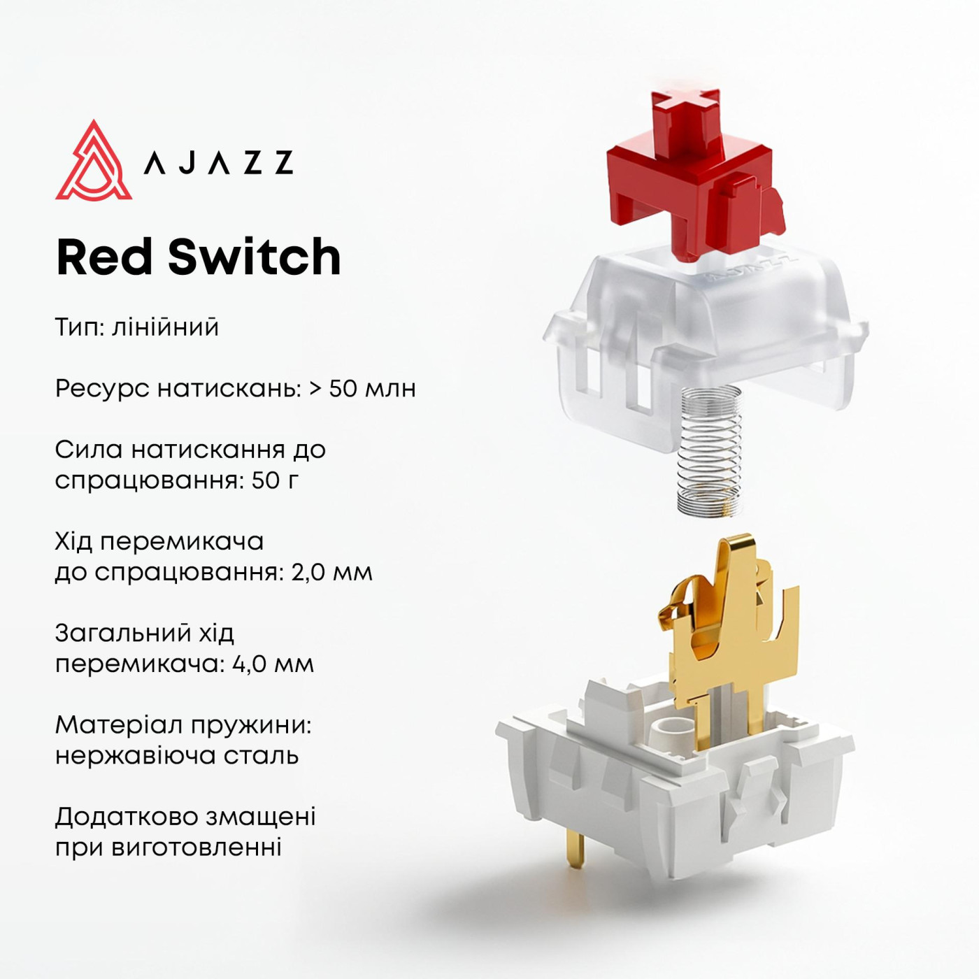 Клавиатура Ajazz AK820 Red Switch Black (AK820-R-B)