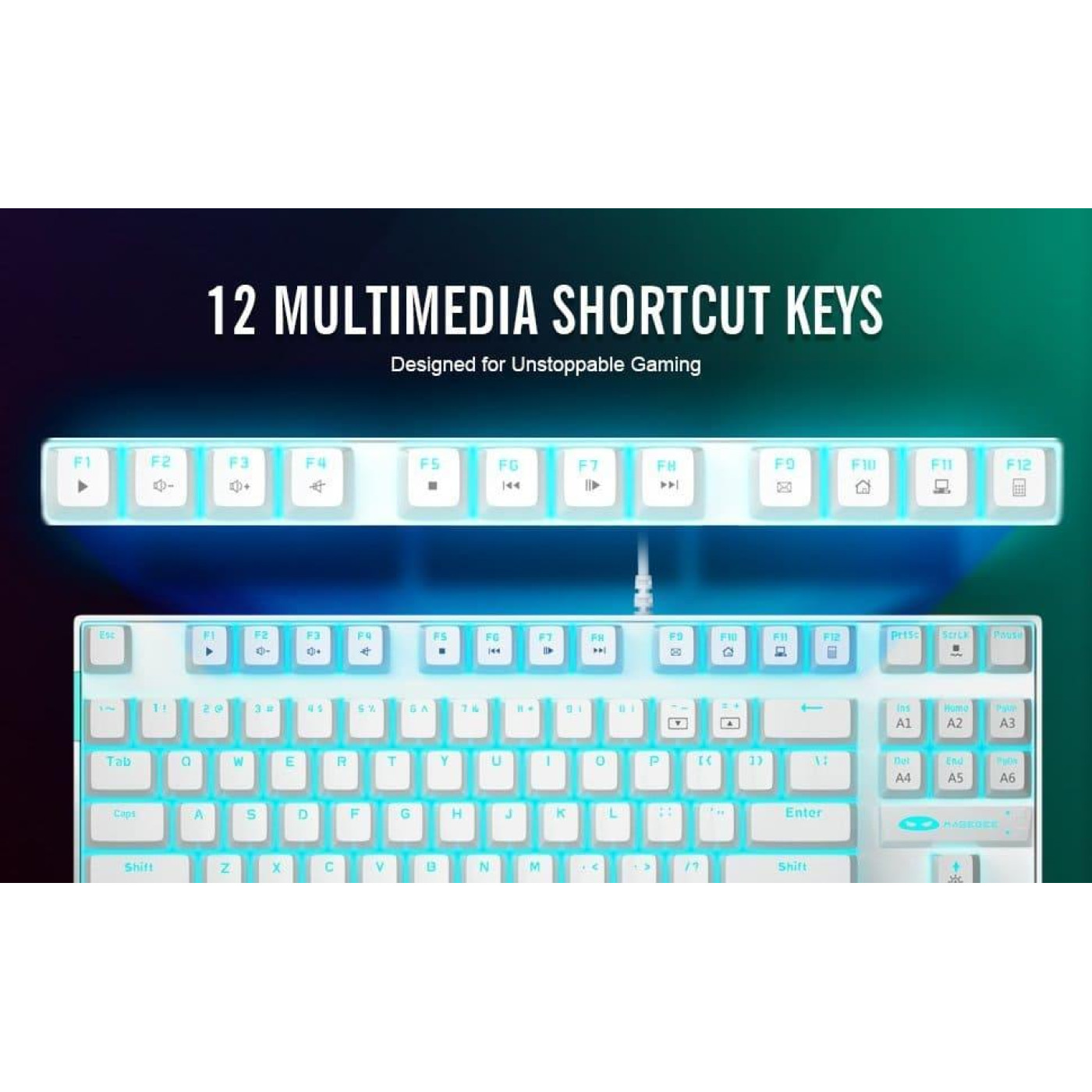 Клавиатура MageGee MK-STAR Blue Switch (6971969720268-UA) White (G-000003949)