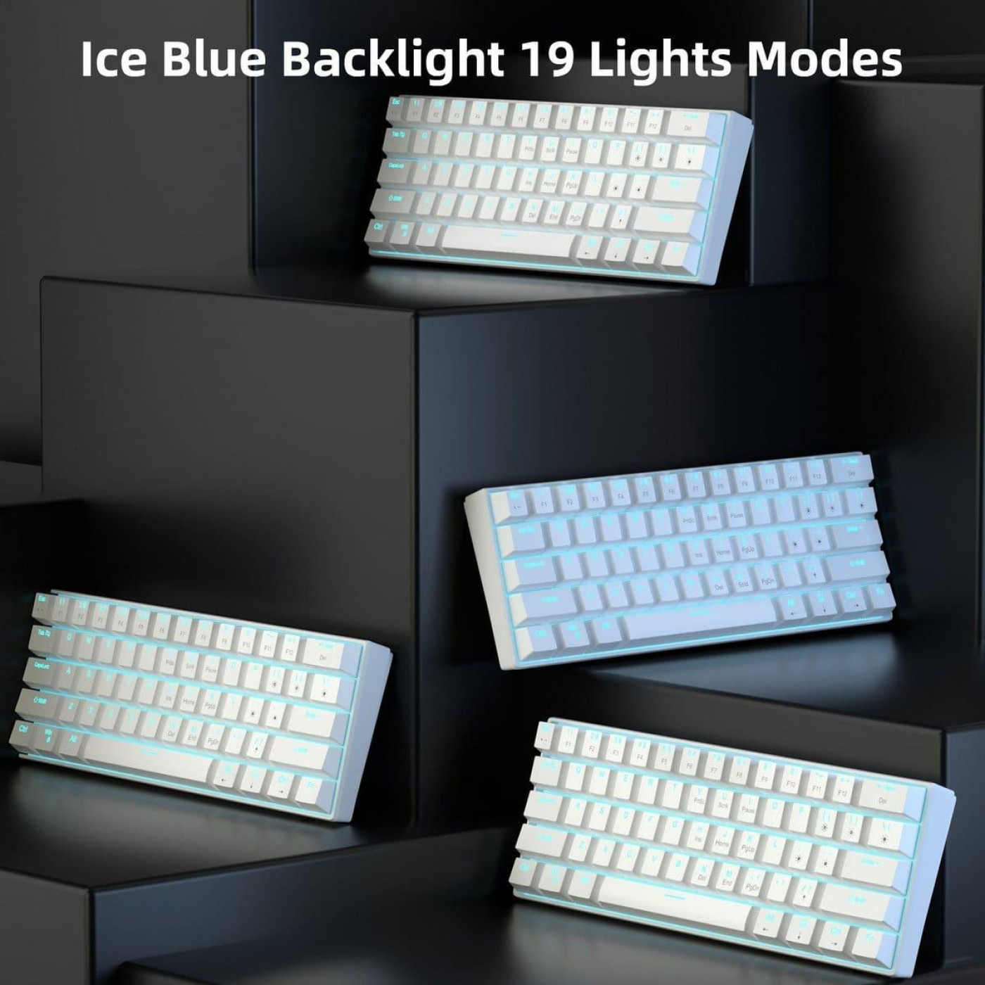 Клавиатура MageGee MK-Star 61 LED Red Switch (6971969720978-UA) White (G-000003782)