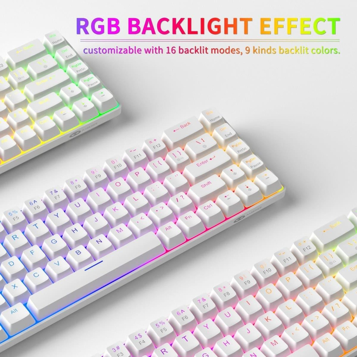 Клавиатура MageGee MK-BOX RGB Magnetic Amethyst Switch (6971969728653-UA) White (G-000003948)