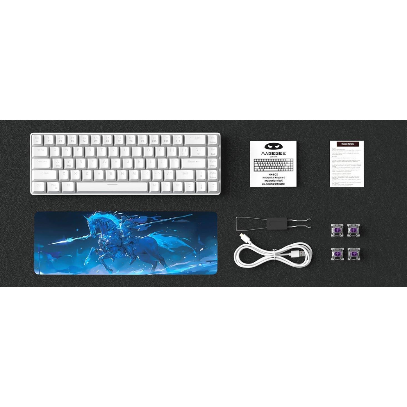 Клавиатура MageGee MK-BOX RGB Magnetic Amethyst Switch (6971969728653-UA) White (G-000003948)