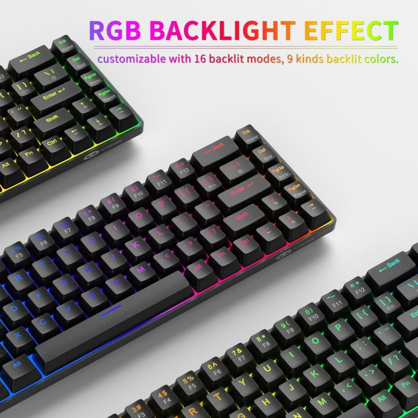 Клавиатура MageGee MK-BOX RGB Magnetic Amethyst Switch (6971969728646-UA) Black (G-000003947)