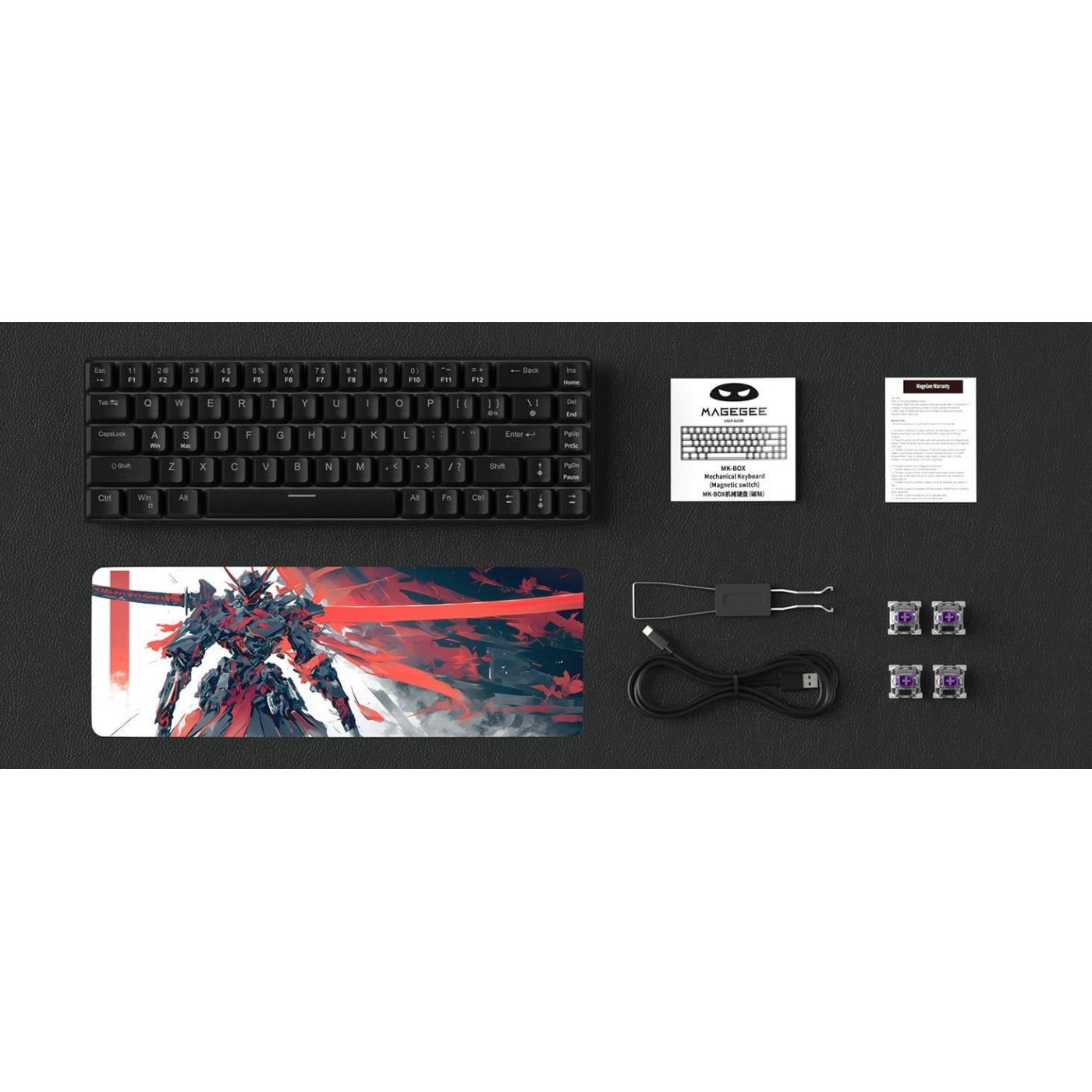Клавиатура MageGee MK-BOX RGB Magnetic Amethyst Switch (6971969728646-UA) Black (G-000003947)