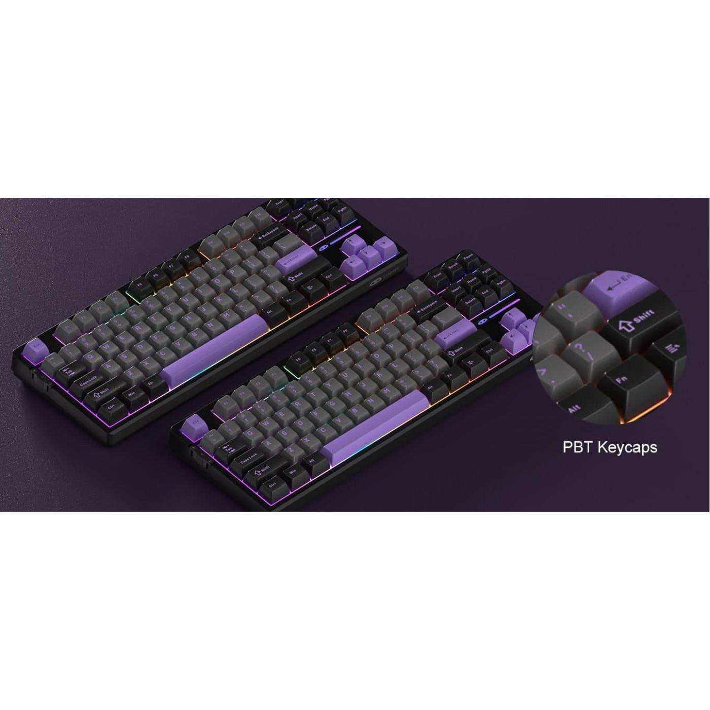 Клавиатура MageGee Light 87 RGB Blue Whale Switch Wireless (6971969728721-UA) Dark Purple (G-000003945)