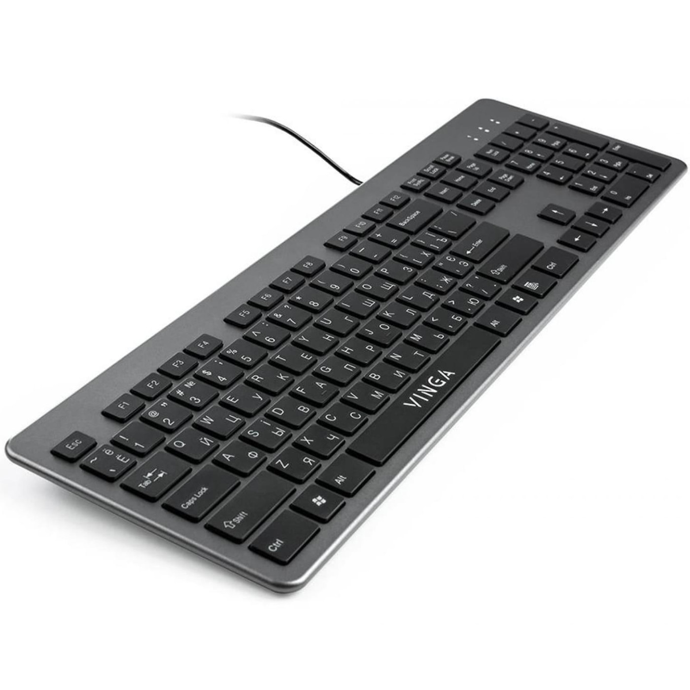 Клавиатура Vinga KB735 black-grey (KB735 black-grey)