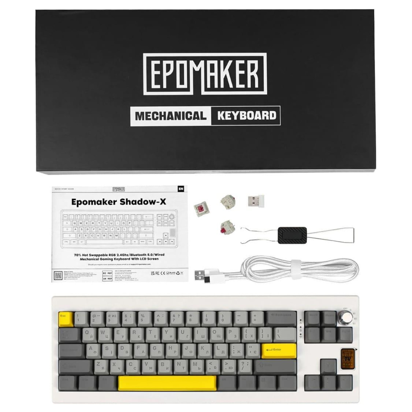 Клавіатура Epomaker Shadow-X Mulan White (SHX-W-M)